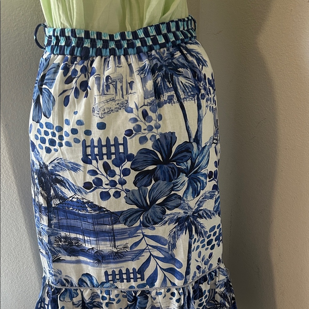 Blue Floral Women's Skirt - Picture 7 of 10